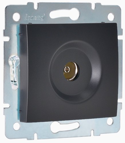 Розетка TV Оконечная без рамки Lezard Karina 1-м. черный бархат фото Розетка TV Оконечная без рамки Lezard Karina 1-м. черный бархат картинка